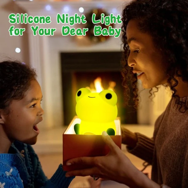 Best Gift Cute Soft LED Bedside Frog Lamp